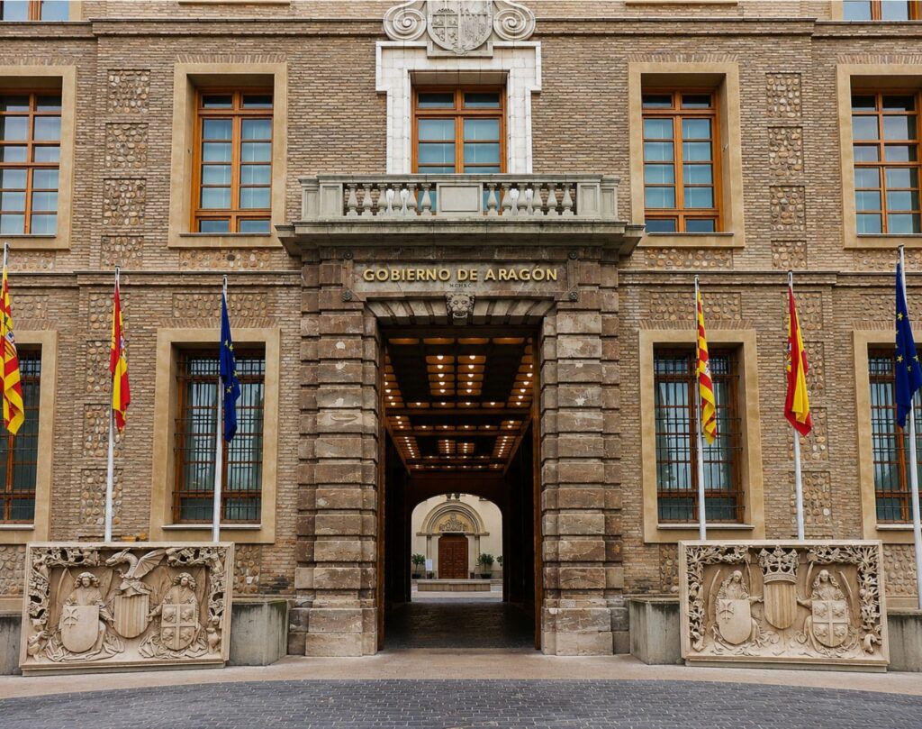 Sede institucional del Gobierno de Aragón en Zaragoza que representa servicios jurídicos especializados en contratación pública, licitaciones y recursos administrativos